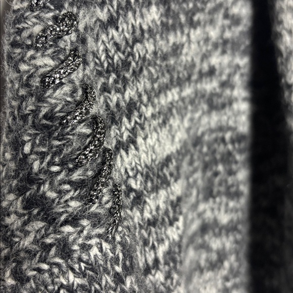 Zadig & Voltaire Alpaca Wool Blend Black and Gray Open Front Cardigan Size XS/S - Picture 9 of 12